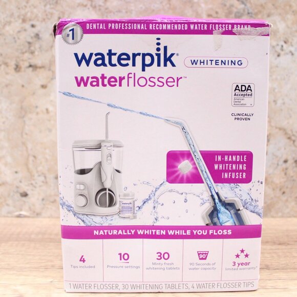 Waterpik Whitening WaterFlosser In-Handle Whitening Infuser + Accessories - Picture 1 of 10
